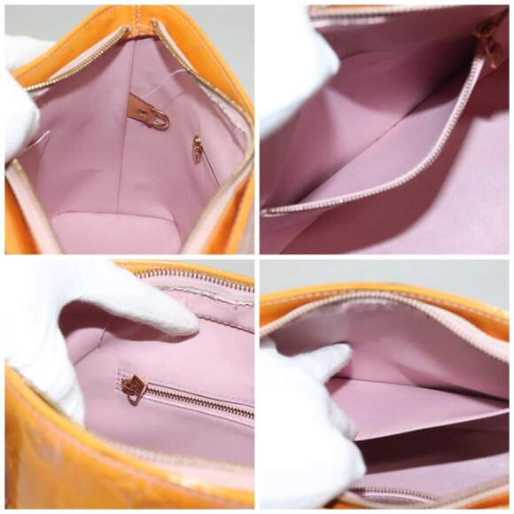 LOUIS VUITTON Monogram Vernis Houston Bag Marshmallow Pink M91302 LV Auth 131602 - Picture 15 of 16